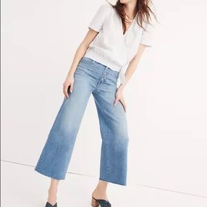 Madewell Wide Leg Crop Jean: Buttonfront Edition